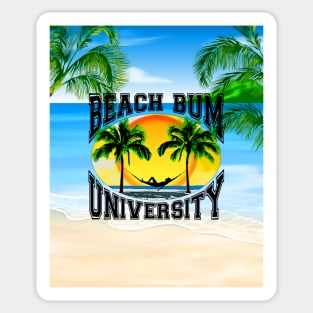 Beach Bum University Sticker